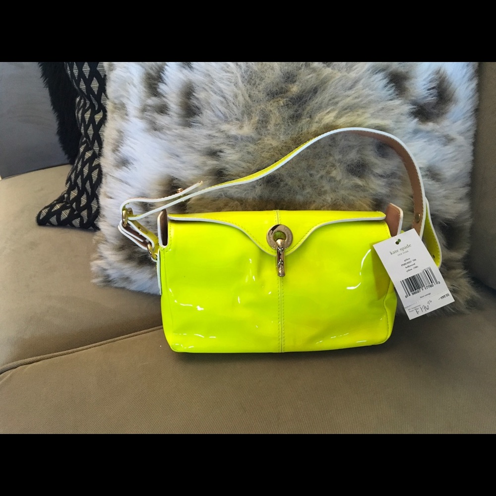 Kate Spade Neon Yellow Patent Leather Bag